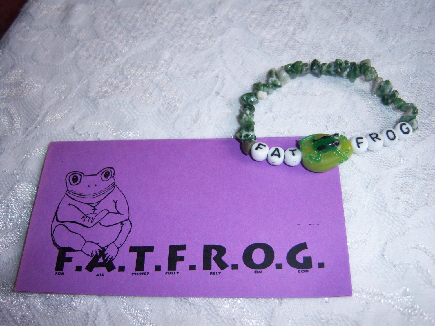 FAT FROG Inspirational Bracelets For All Things Fully Rely On God