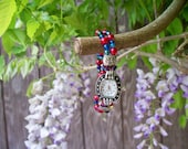 Rich Colorful Bracelet Watch, Ruby Reds, Blues and Greens.  Beauty Form and Function