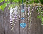Beautiful Glass Pendent Hand Strung on Beaded Chain