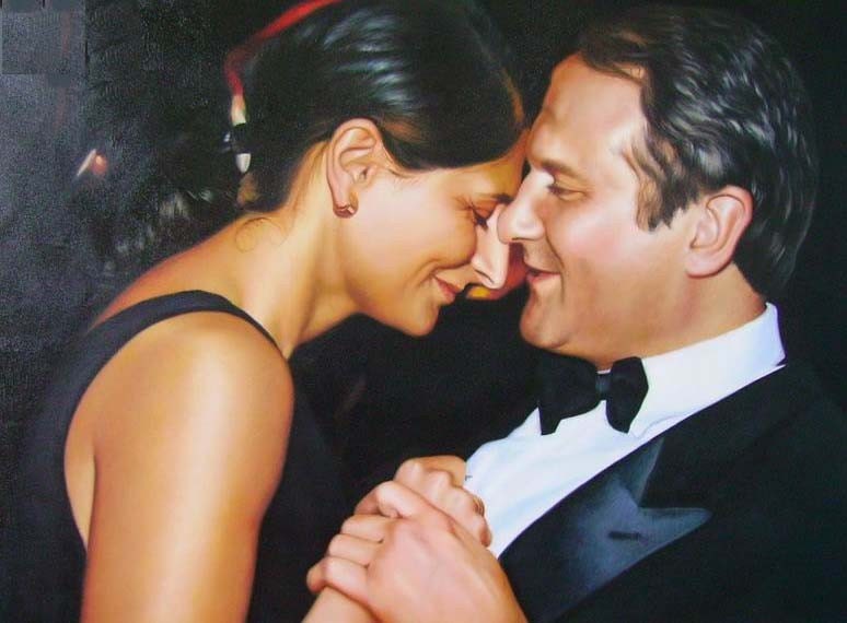 Custom Portrait - Hand painted 12x16 oil painting on canvas (Two Subjects)