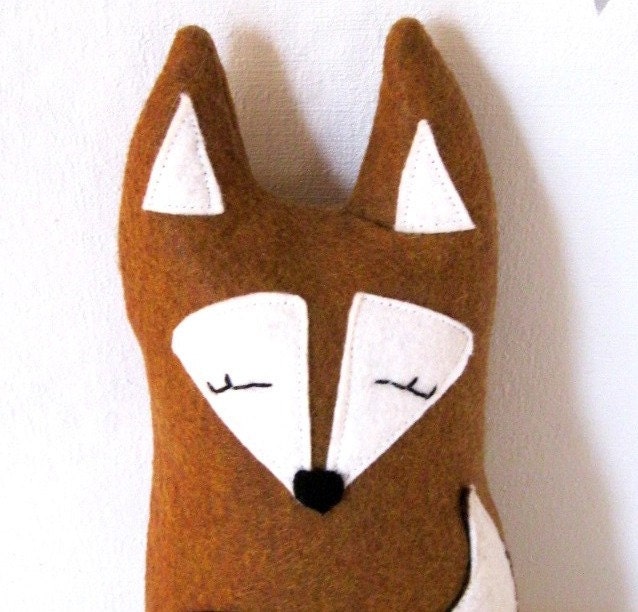 Eco-Friendly Forest Fox Plush, Woodland Children's Room Decor