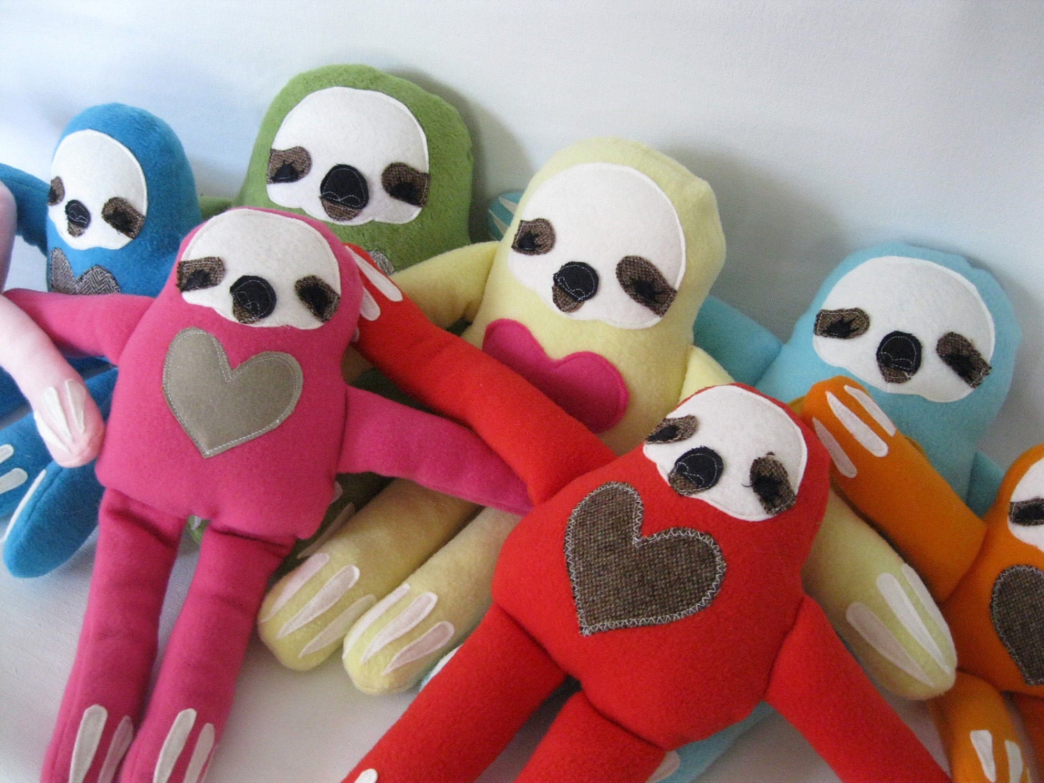 Custom Little Sloth, Plush Stuffed Animal, Pick Your Color
