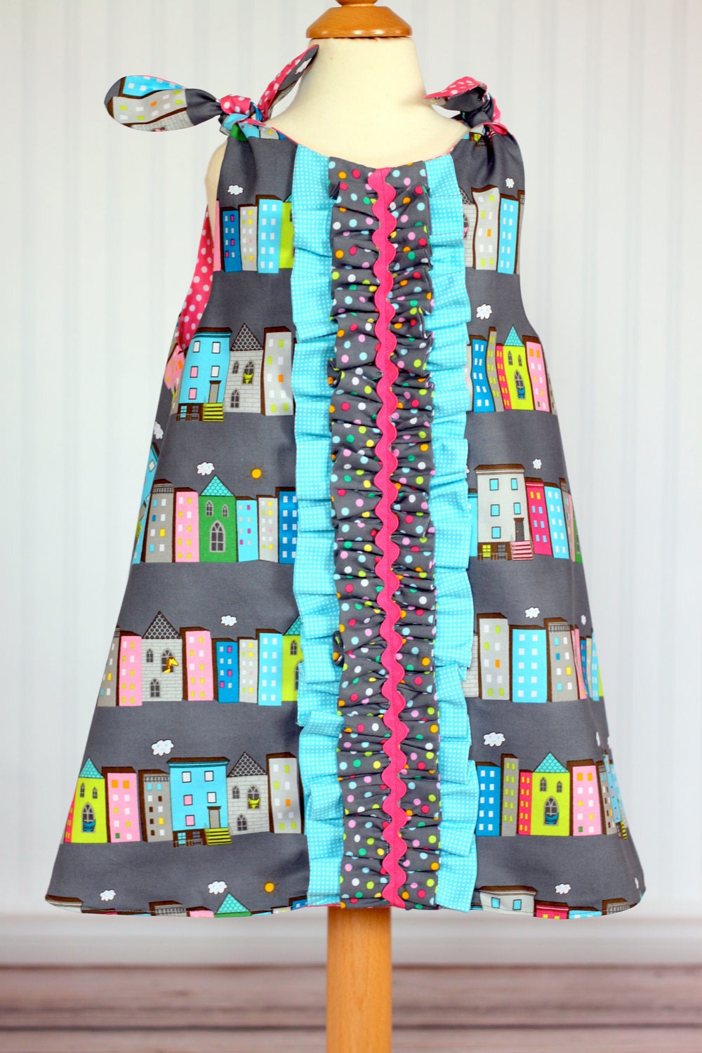 Sweet on NYC Ruffle Dress, Size 5, Ready to ship by The Cottage Mama
