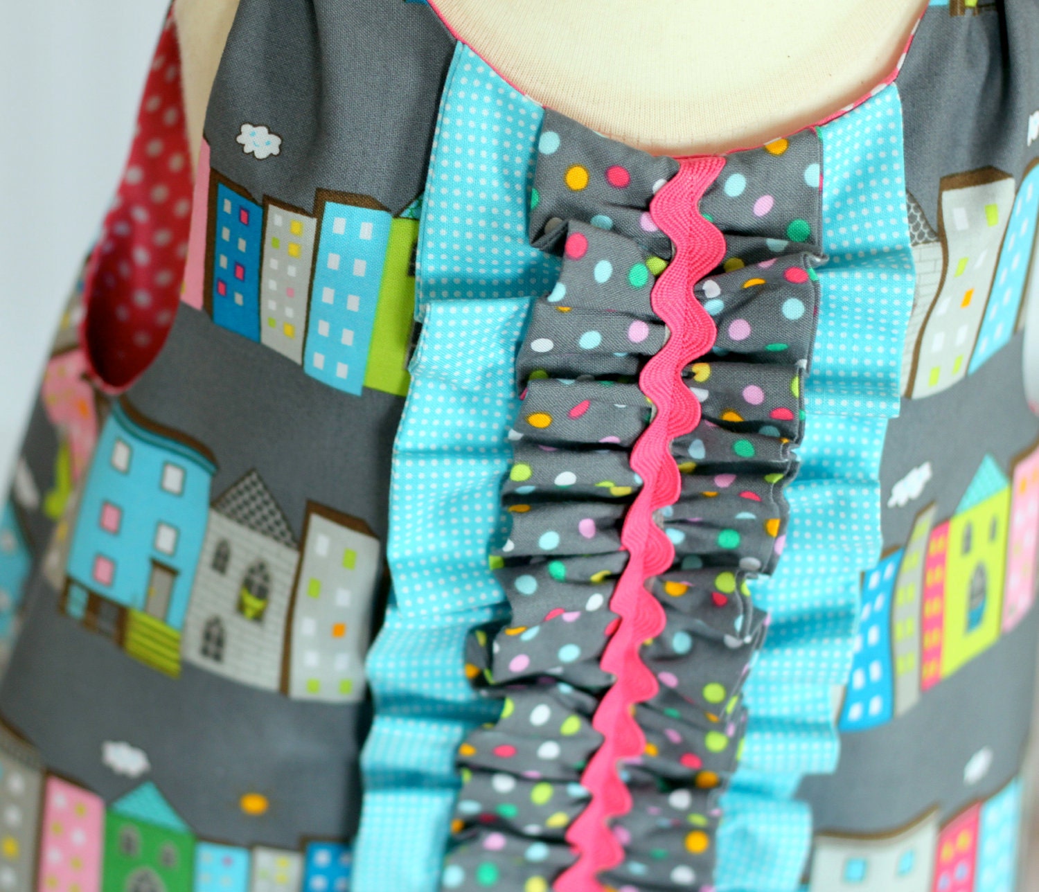 Sweet on NYC Ruffle Dress, Size 5, Ready to ship by The Cottage Mama