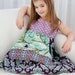 Plum Bird Apron Dress, Size 5, Ready to Ship by The Cottage Mama