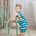 Boys Romper Sewing PRINTED PATTERN: Run Around Romper for Boys and Girls - Original Printed Sewing Pattern - Size 6 Month - 6 Years