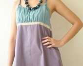Spiral.... Purple-Blue Cotton Dress