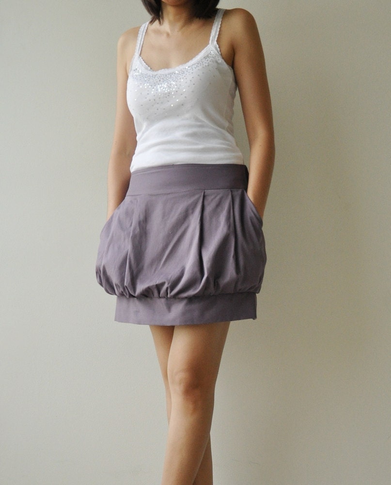 Purple Cotton Skirt - 3 Sizes Available