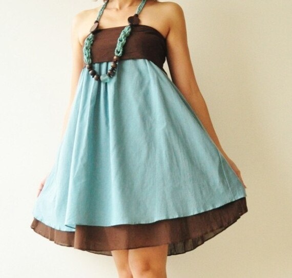 Wind of change Part II.... Blue-Brown Cotton Dress