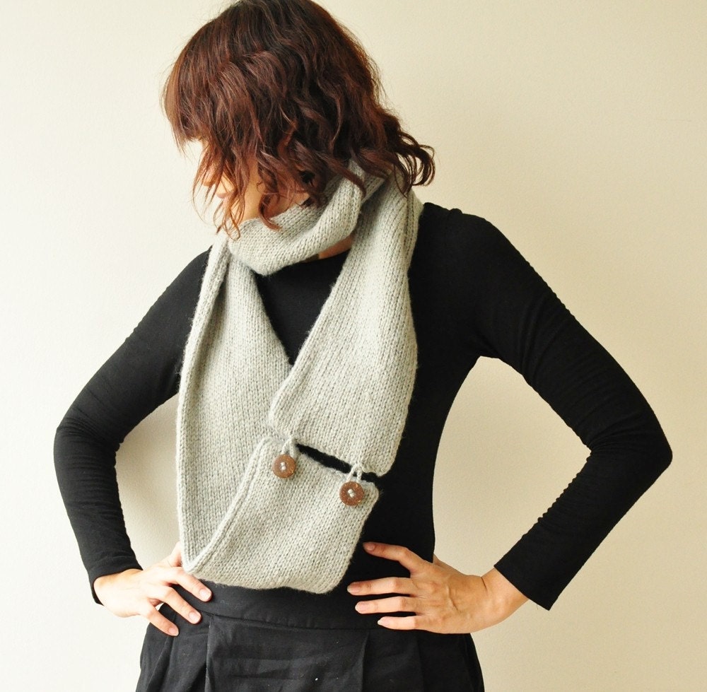 Grey Donut Loop Scarf