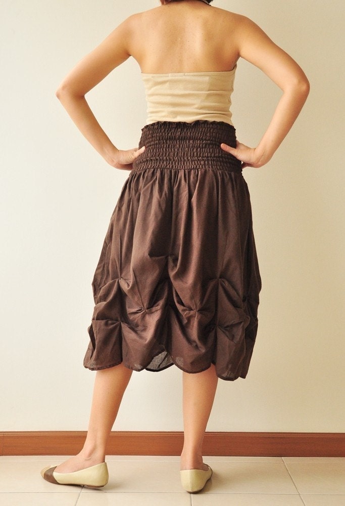 Baby Doll.... Dark Brown Cotton Dress/Skirt