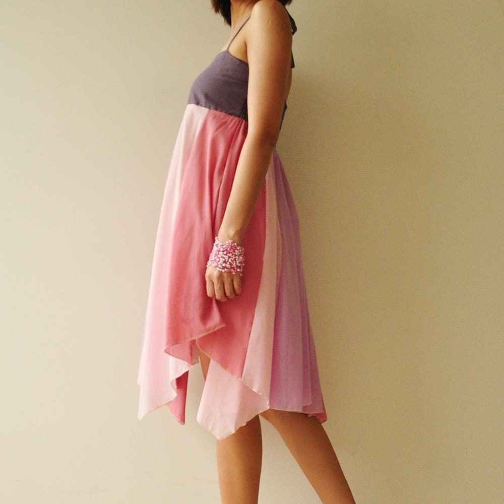 Umbrella...Pink Tone Cotton dress