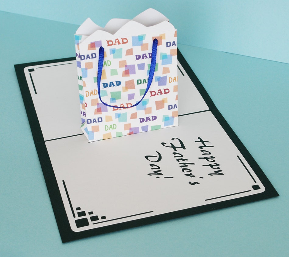 Father's Day Gift Bag Pop-Up Card
