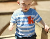 Boy's Striped Initial Shirt