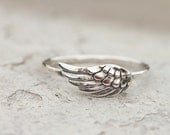Wing Ring Sterling Silver Stacking