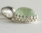 Prehnite Necklace in sterling silver