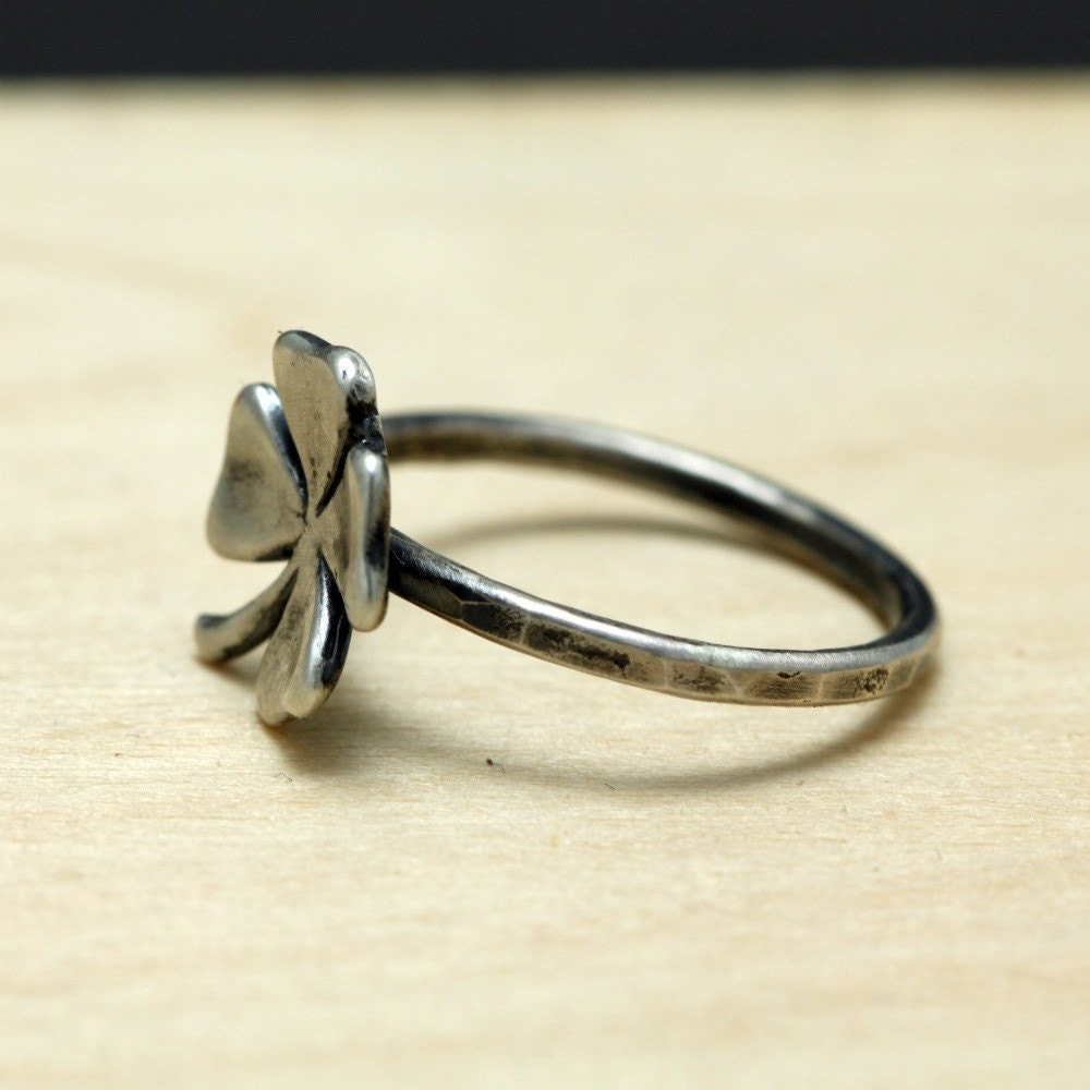 Four Leaf Clover Ring Sterling Silver
