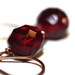 Red Glass Earrings - 'Daring Devil'
