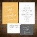 Yellow & Gray Wedding Invites