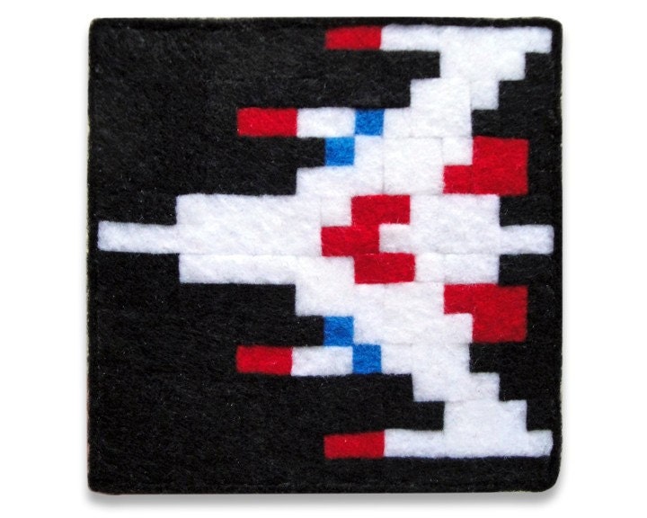 Fighter Spaceship 4 x 4 Felt Collage