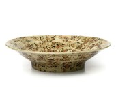 Flared Centerpiece Bowl in Earth Tones of Brown with Rust