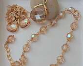 Golden Shadow Swarovski 3pc set on 14k Gold Filled