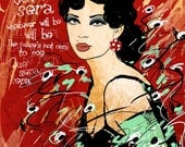 Que Sera Sera / original illustration ART Print SIGNED /  8 x 10