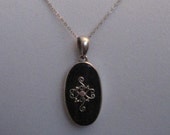 Vintage Sterling Silver Pendant with Mother of Pearl