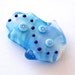 Hamsa focal Lampwork bead / pendant in fresh blue