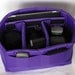 PreOrder DSLR Camera Bag Insert in Royal Purple - Adjustable Dividers - Custom Sizes