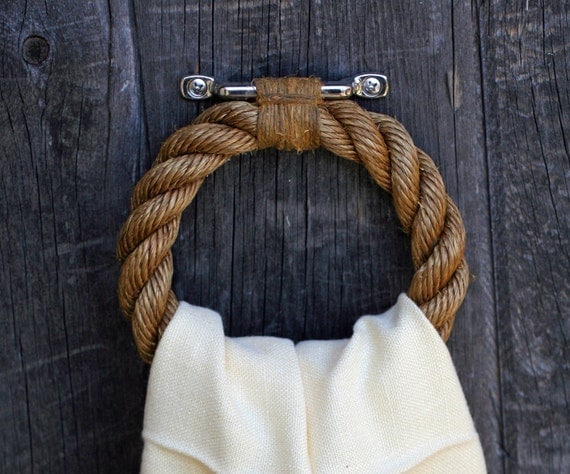 Nautical Rope Towel Ring: Manila and Hemp