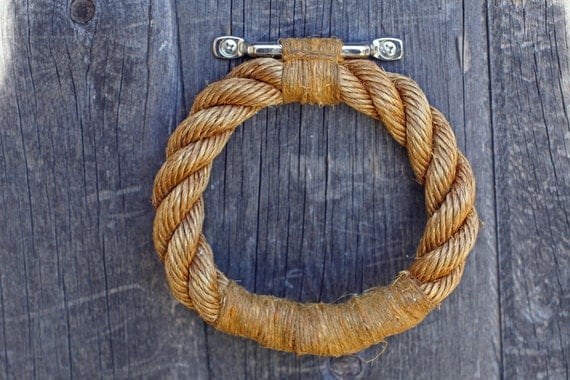 Manila, Hemp, and Steel Nautical Rope Grommet Towel Bar Ring