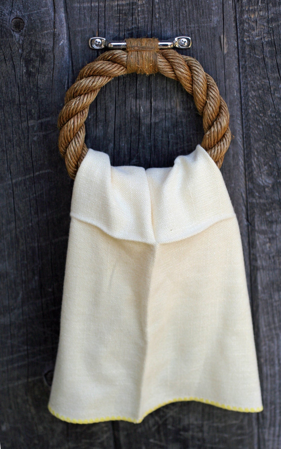 Nautical Rope Towel Ring: Manila and Hemp