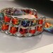 Recycled Soda Pop Can Tab Bracelet Tie Dyed Ribbon Hippie