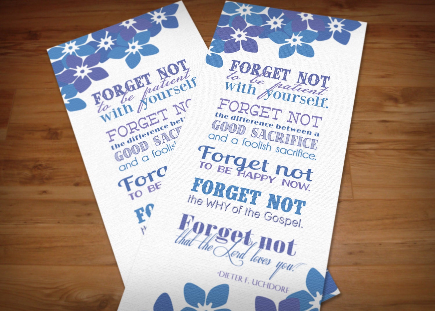 FORGET ME NOT Subway Printable from President Uchtdorf- Instant Download
