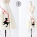 50s circle skirt xs - 1950s poodle skirt white cream full felt school dance prom: Dance-A-Thon