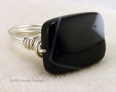 Black Sardonyx and Sterling Ring