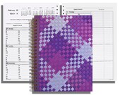 Date Book, CUSTOM, Weekly and Monthly Pages, Large, CHOOSE YOUR Colors, 9 x 12, Woven With Satin Ribbons