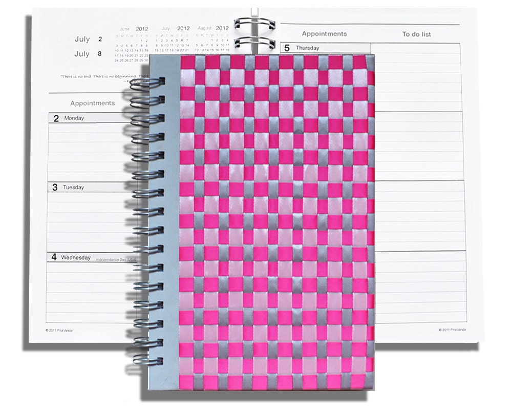 2013, Weekly Day Planner, Medium Size, Agenda
