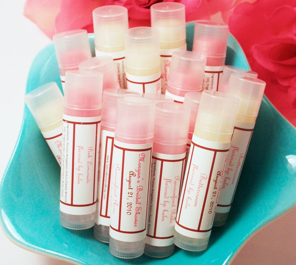 Unique Business Card - 50 Custom Lip Balm Bridal Shower Favors - Personalized Baby Shower Favor - Custom Wedding Favor - Custom Label