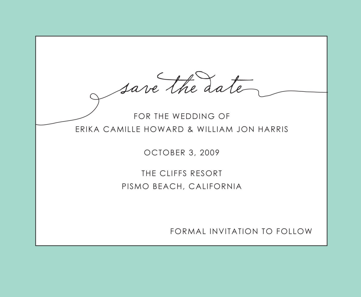 Drawn out of the Lines Save the Date