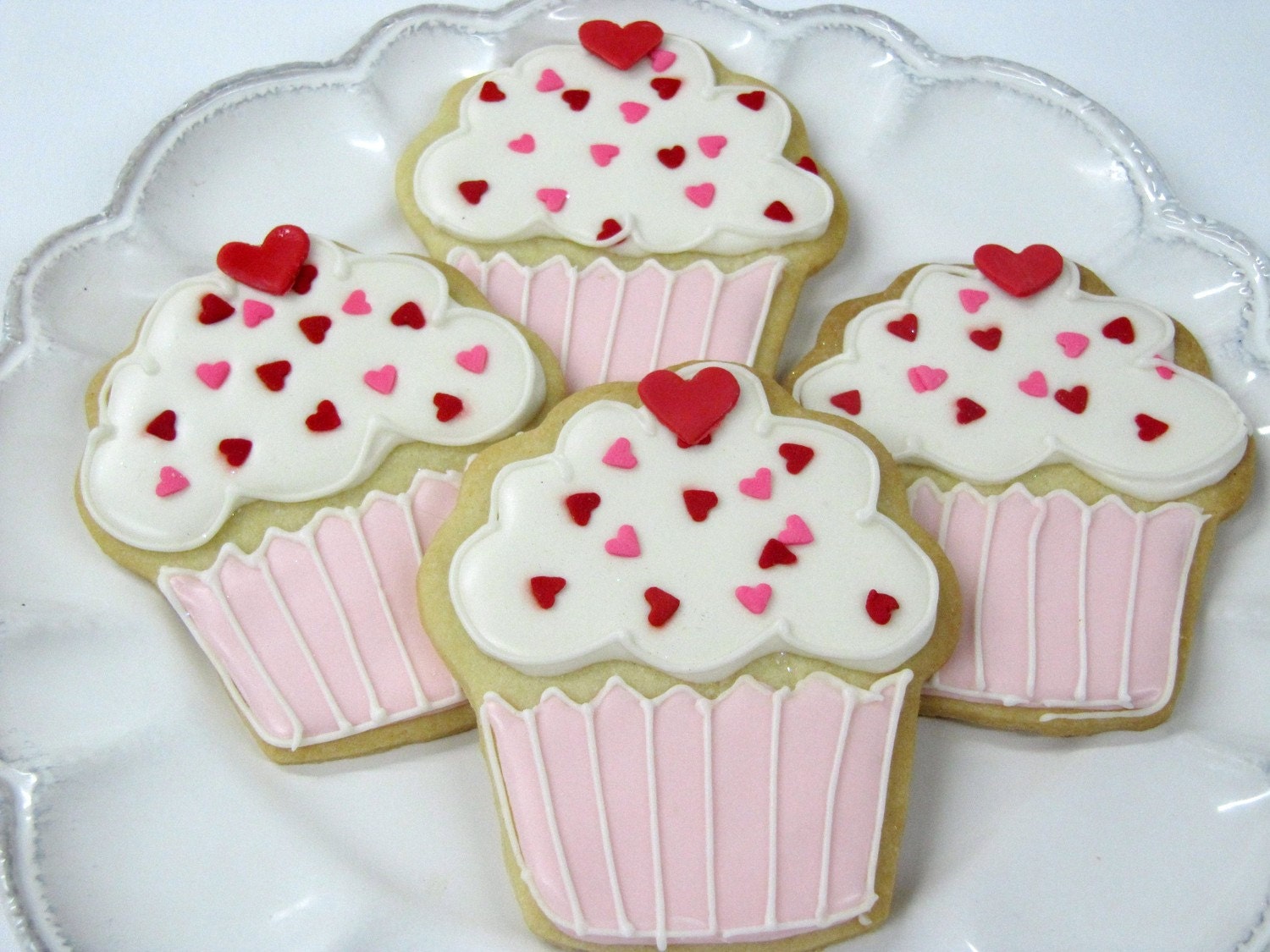 Valentine Cupcake Cookies