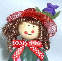 Doll Party Favor wearing Red Hat