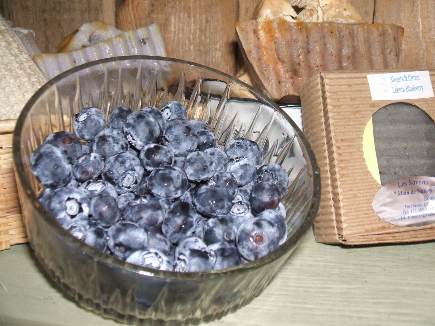 Eco Friendly Fresh Local Blueberry Lemon Soap