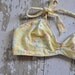 vintage rare 1940s 2pc yellow floral bombshell  swimsuit