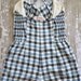 vintage 1950s designer Cole plaid cotton swimsuit romper