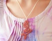 Wish you were a Mermaid Pink Glitter Necklace