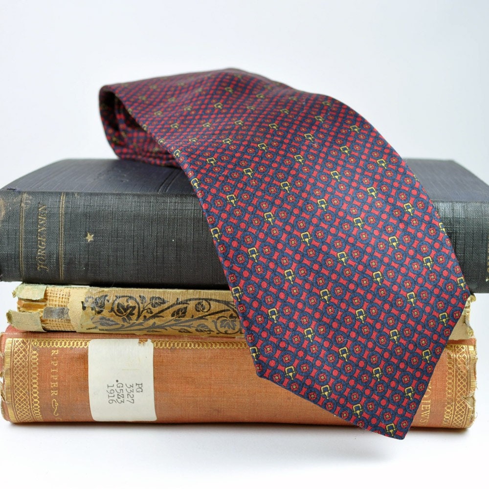 Silk Italian tie 1980s Bloomingdales