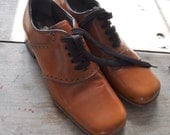 1970s Bostonian saddle shoe oxfords unworn 7.5 NOS with tags