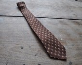 1960s brown silk tie